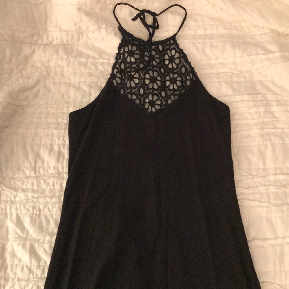 FREE People Black Floral Slip